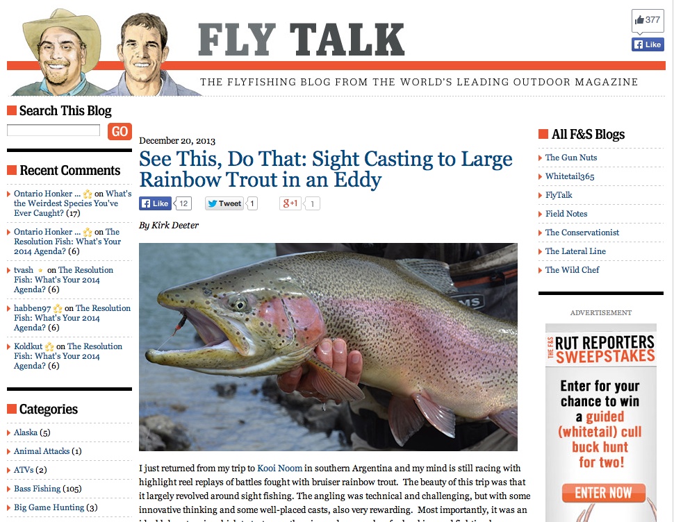 fly talk - Fly Fishing, Gink and Gasoline